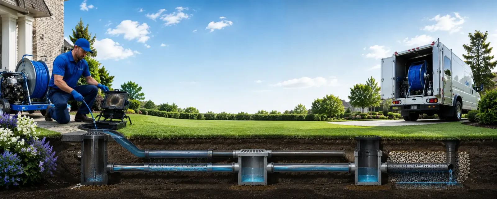 Outdoor drain cleaning information for Burnt Ranch, CA